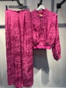 Leopar Desenli Pembe Takım
