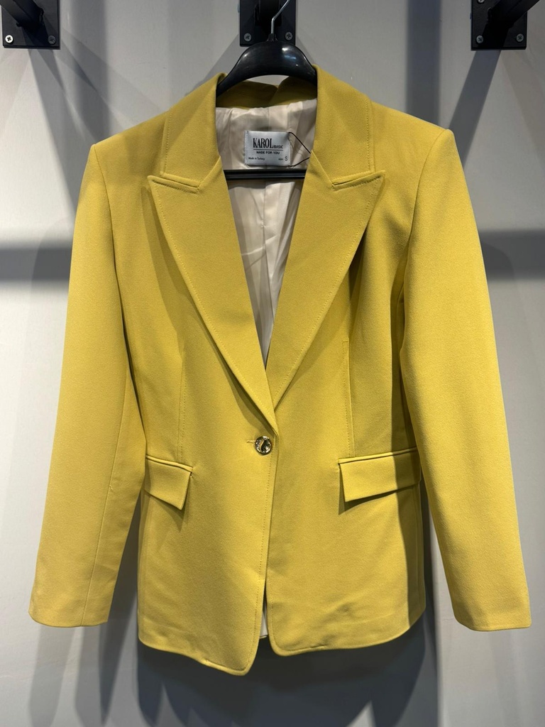 Gold Düğme Detaylı Blazer Ceket