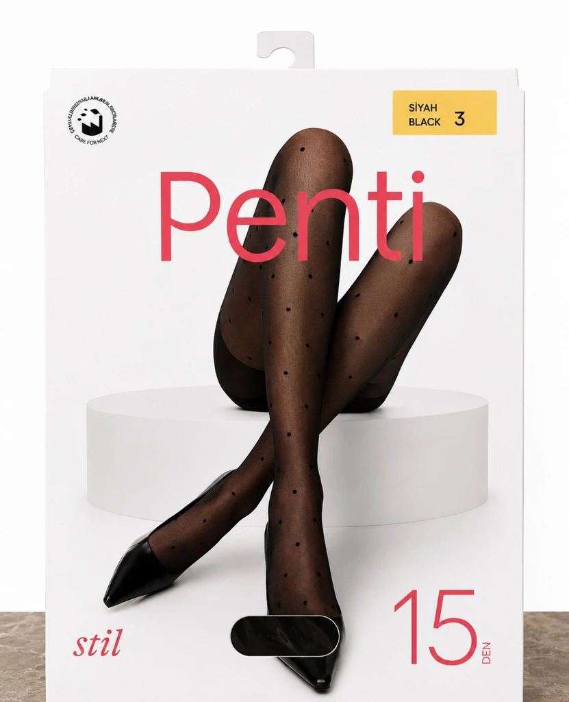 Penti Puantiyeli Külotlu Çorap 3 Numara