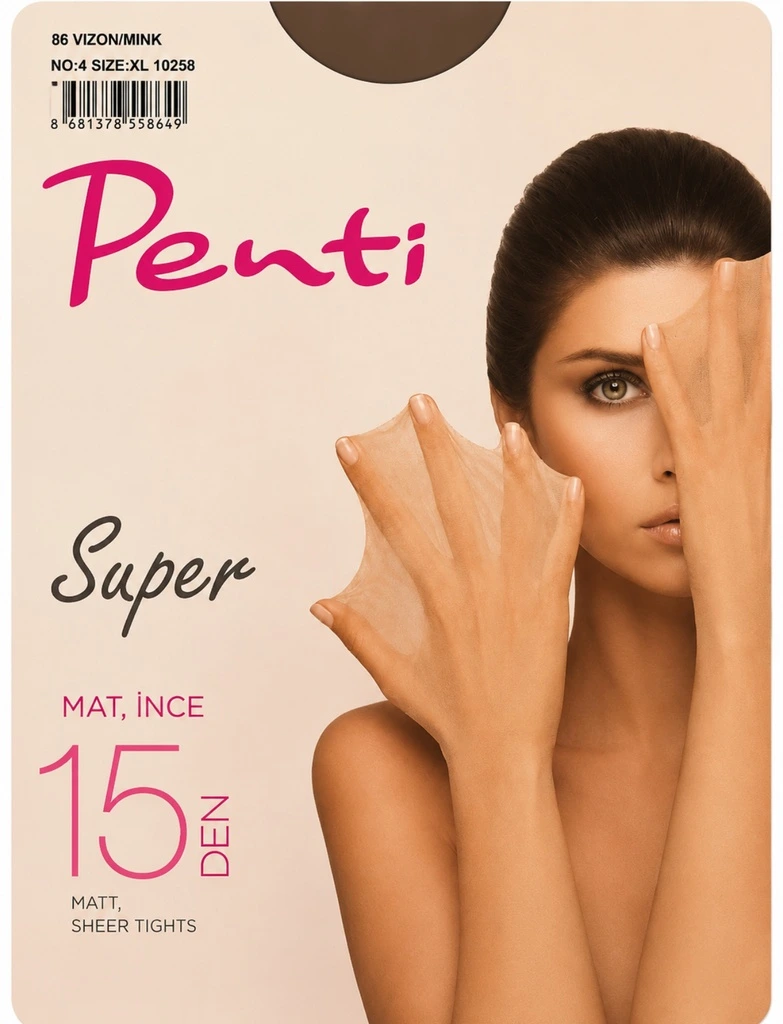 Penti Vizon / Mink Mat İnce Külotlu Çorap No:4