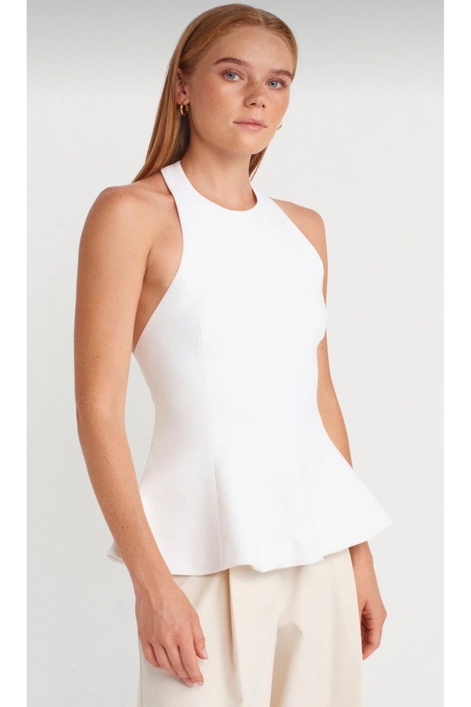 Boyundan Bağlamalı Peplum Top