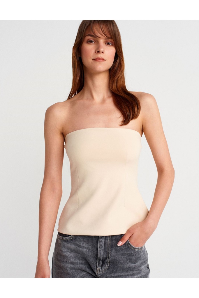 [STRAPLEZ-TS-3] Straplez Top - Taş