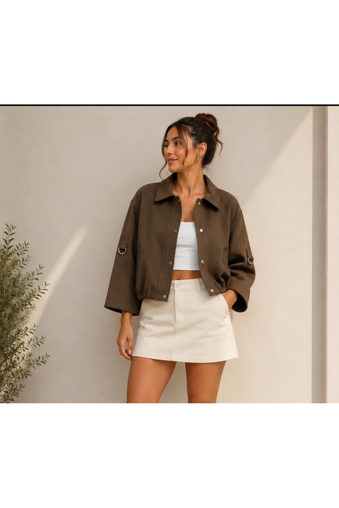 [KAROL-KAHVE-CKT-7] Karol Kahve Bomber Ceket