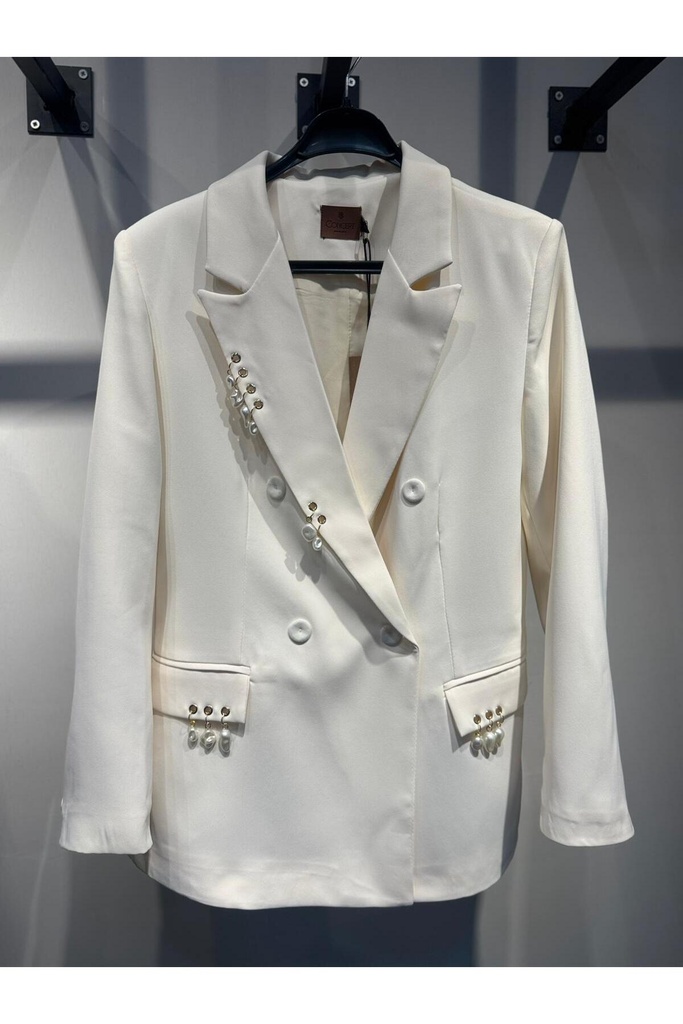 [INC-KSSR-DTYL-C] İnci Aksesuar Detaylı Blazer Ceket